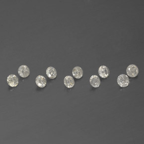 Gemas de diamante blanco natural de  ct, corte redondo, SI