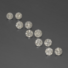 Gemas de Diamante Blanco natural de  ct, Corte Redondo, SI