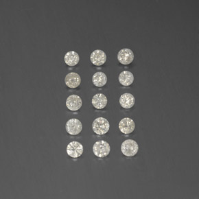 Gemas de diamante blanco natural de  ct, corte redondo, SI