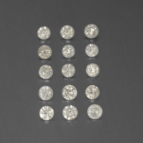 Gemas de diamante blanco natural de  ct, corte redondo, SI