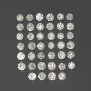 Gemas de Diamante Blanco natural de  ct, Corte Redondo, SI