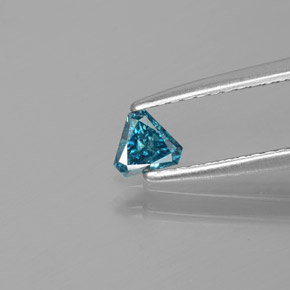 Diamante azul natural de 0,18 ct, trillón, SI