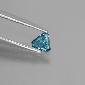 Diamante azul natural de 0,18 ct, trillón, SI
