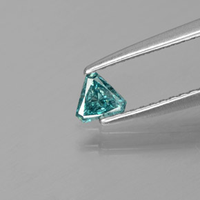 Diamante azul natural de 0,14 ct, trillón, SI