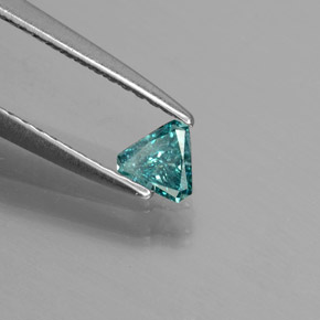 Diamante azul natural de 0,14 ct, trillón, SI