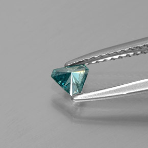 Diamante azul natural de 0,14 ct, trillón, SI