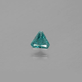 Diamante Azul verdoso natural de 0.13 ct, Trillón, SI