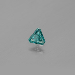 Diamante Azul verdoso natural de 0.13 ct, Trillón, SI