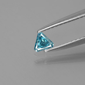 Diamante azul natural de 0,10 ct, trillón, SI