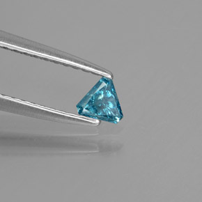 Diamante azul natural de 0,10 ct, trillón, SI