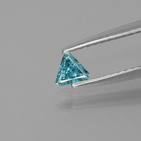 Diamante Azul natural de 0.10 ct, Trillón, SI