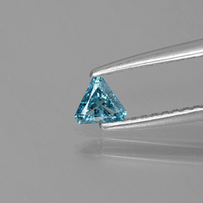 Diamante azul natural de 0,13 ct, trillón, SI
