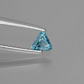 Diamante azul natural de 0,13 ct, trillón, SI