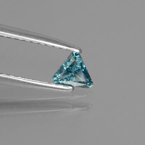 Diamante Azul verdoso natural de 0.13 ct, Trillón, SI