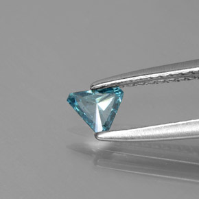 Diamante Azul verdoso natural de 0.13 ct, Trillón, SI