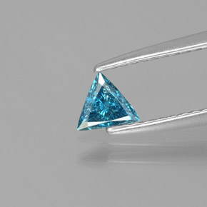 Diamante Azul natural de 0.17 ct, Trillón, SI