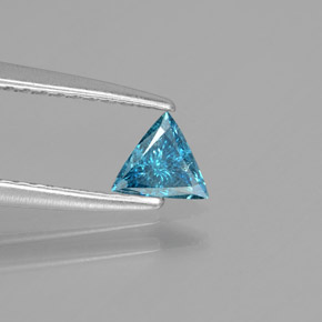 Diamante Azul natural de 0.17 ct, Trillón, SI