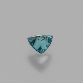 Diamante Azul verdoso natural de 0.16 ct, Trillón, SI