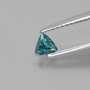 Diamante Azul verdoso natural de 0.19 ct, Trillón, SI