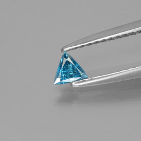 Diamante azul natural de 0,09 ct, trillón, SI