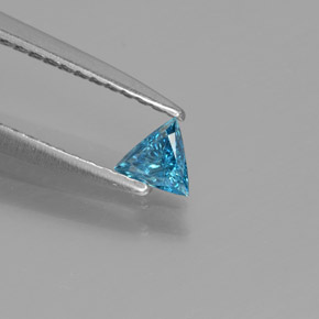 Diamante azul natural de 0,09 ct, trillón, SI