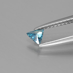 Diamante azul natural de 0,09 ct, trillón, SI