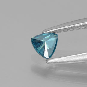 Diamante Azul verdoso natural de 0.19 ct, Trillón, SI