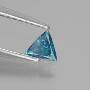 Diamante Azul verdoso natural de 0.12 ct, Trillón, SI
