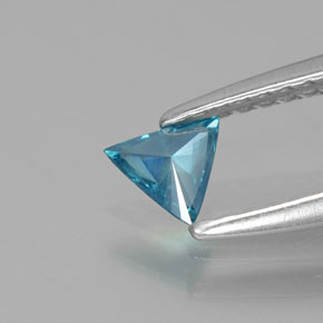 Diamante Azul verdoso natural de 0.12 ct, Trillón, SI