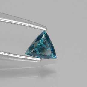 Diamante Azul verdoso natural de 0.16 ct, Trillón, SI