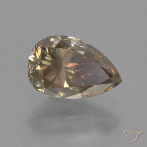 Diamante Coñac natural de 1.32 ct, En forma de pera, SI
