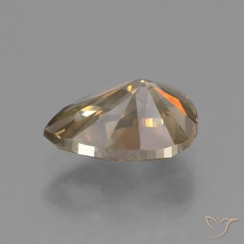 Diamante Coñac natural de 1.32 ct, En forma de pera, SI