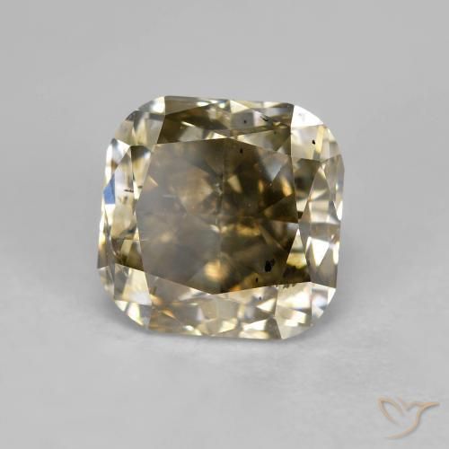 Diamante Coñac natural de 1.86 ct, Forma Cojín, SI