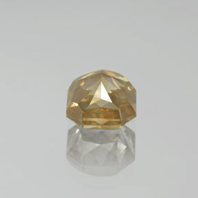 Diamante oro natural de 2,74 ct, corte esmeralda, SI