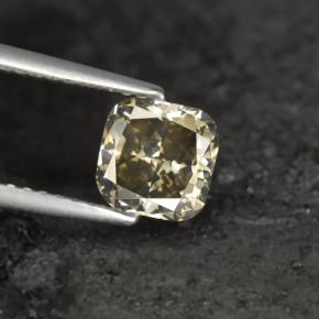 Diamante oro natural de 1,21 ct, corte cojín, SI