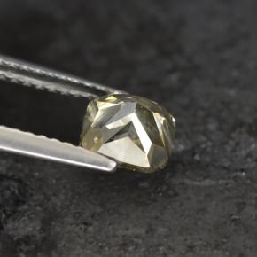 Diamante oro natural de 1,21 ct, corte cojín, SI