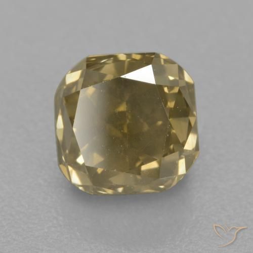 1.57ct Natural champaña Diamante, corte esmeralda, SI