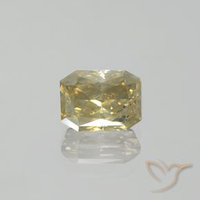 1.68ct Natural Champán Diamante, corte esmeralda, SI