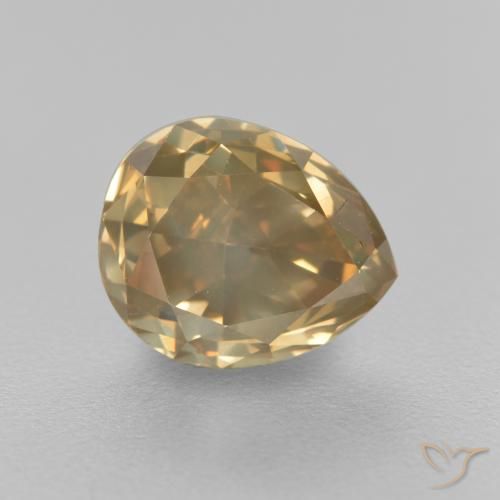 1.98ct Natural Coñac Diamante, En forma de pera, SI