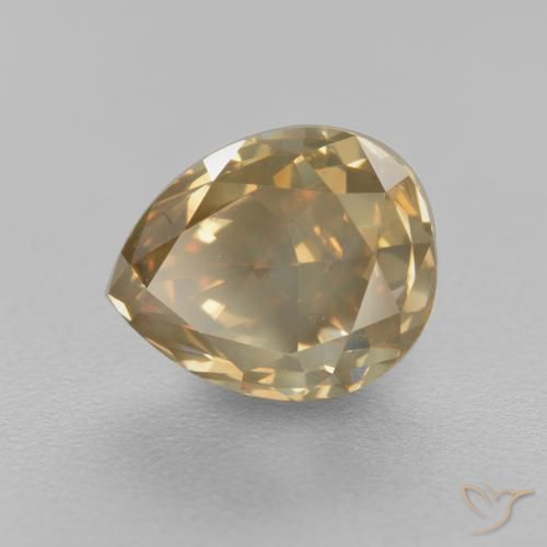 Diamante Coñac natural de 1.98 ct, En forma de pera, SI