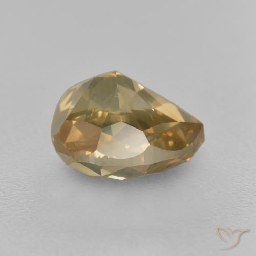Diamante Coñac natural de 1.98 ct, En forma de pera, SI