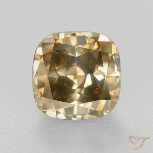 Diamante Coñac natural de 1.51 ct, Forma Cojín, SI