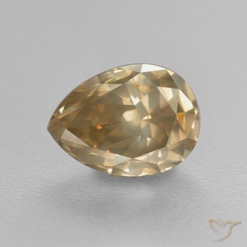Diamante Marrón café natural de 1.82 ct, En forma de pera, SI