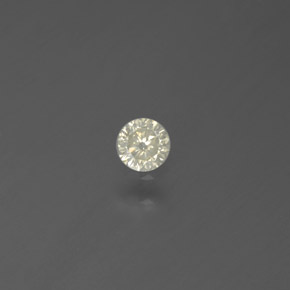 Diamante amarillo natural de 0,10 ct, corte redondo, SI
