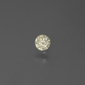 Diamante amarillo natural de 0,10 ct, corte redondo, SI