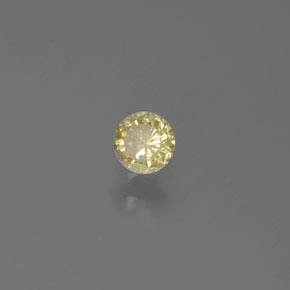 Diamante amarillo natural de 0,16 ct, corte redondo, SI