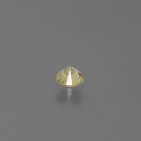 Diamante amarillo natural de 0,16 ct, corte redondo, SI