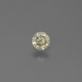 Diamante amarillo natural de 0,14 ct, corte redondo, SI