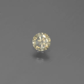 Diamante amarillo natural de 0,14 ct, corte redondo, SI