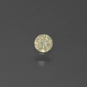 Diamante amarillo natural de 0,09 ct, corte redondo, SI